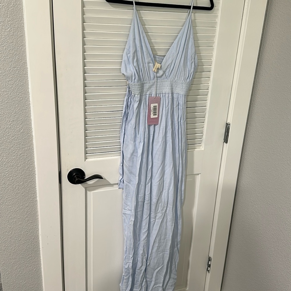 Powder blue maxi dress